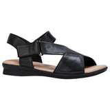 Womens Hush Puppies Nizki Black Sandals Casual Leather Shoes