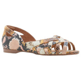 Womens Hush Puppies Wim Tuscan Multi Snake Flats Leather Slip-On Shoes