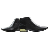 Womens Sachi Dominique Spotting Black Leather Fur Metallic Boots Work Casual
