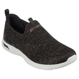 Womens Skechers Arch Fit Refine - Showcase Black/Rose Gold Athletic Shoes