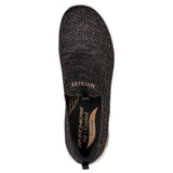 Womens Skechers Arch Fit Refine - Showcase Black/Rose Gold Athletic Shoes
