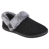 Womens Skechers Cozy Campfire - French Toast Black Comfy Slippers