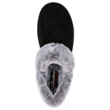 Womens Skechers Cozy Campfire - French Toast Black Comfy Slippers
