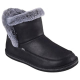 Womens Skechers Cozy Campfire - Fresh Breeze Black Comfy Slippers