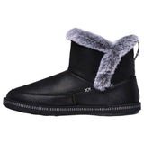 Womens Skechers Cozy Campfire - Fresh Breeze Black Comfy Slippers