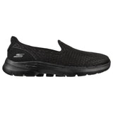 Womens Skechers Go Walk 6 - Big Splash Black/Black Walking Shoes