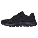 Womens Skechers Go Walk 6 - Iconic Vision Wide Fit Black/Black Walking Shoes