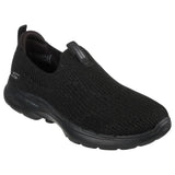Womens Skechers Go Walk 6 - Ocean Crystal Black/Black Walking Sport Shoes