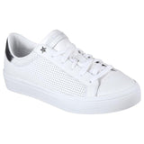 Womens Skechers Hi-Lites Perf-Ect White Lace Up Sport Shoes