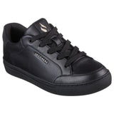 Womens Skechers Side Street Black/Black Lace Up Sneaker Shoes