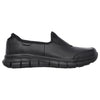 Womens Skechers Sure Track Black/Black Slip On Work Boot Shoes
