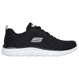 Womens Skechers Track - New Staple Black/White Sneaker Shoes