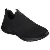 Womens Skechers Ultra Flex - First Take Wide Black/Black Running Sport Shoes