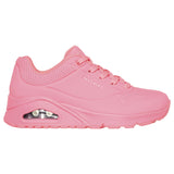 Womens Skechers Uno - Stand On Air Coral Lace Up Sneaker Shoes