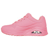 Womens Skechers Uno - Stand On Air Coral Lace Up Sneaker Shoes