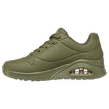 Womens Skechers Uno - Stand On Air Olive Lace Up Sneaker Shoes