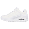 Womens Skechers Uno - Stand On Air White Lace Up Sneaker Shoes