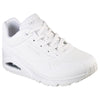 Womens Skechers Uno - Stand On Air White Lace Up Sneaker Shoes