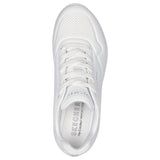 Womens Skechers Uno - Stand On Air White Lace Up Sneaker Shoes
