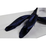 Womens Navy Silk Feel Plain Soft Neck Scarf