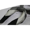 Womens White & Black Houndstooth Silk Feel Soft Neck Scarf