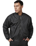 Mens Hard Yakka Bomber Jacket Waterproof Winter Zip Up Black