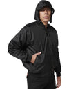 Mens Hard Yakka Bomber Jacket Waterproof Winter Zip Up Black