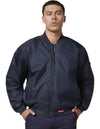 Mens Hard Yakka Bomber Jacket Waterproof Winter Zip Up Navy