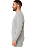 Mens Hard Yakka Fleece Crew Jumper Grey Marle