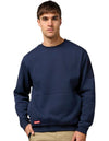 Mens Hard Yakka Fleece Crew Jumper Navy