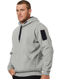 Mens Hard Yakka Brushed Fleece Hoodie Jumper Grey Marle Y19326