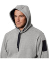 Mens Hard Yakka Brushed Fleece Hoodie Jumper Grey Marle Y19326