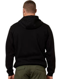 2 x Mens Hard Yakka Brushed Fleece Hoodie Jumper Black Y19326