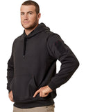 Mens Hard Yakka Brushed Fleece Hoodie Jumper Charcoal Y19326