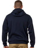 2 x Mens Hard Yakka Brushed Fleece Hoodie Jumper Navy Y19326