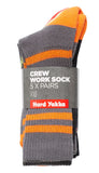 10 x Mens Hard Yakka Crew Work Multi-Coloured Workwear Socks