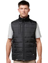 Mens Hard Yakka Puffa 2.0 Vest Waterproof Winter Zip Up Black