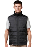Mens Hard Yakka Puffa 2.0 Vest Waterproof Winter Zip Up Black