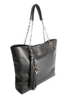 Womens Vky Original Gemma Tote Classic Large Leather Bag Handbag - Black