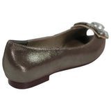 Zasel Crystal Ladies Womens Silver Leather Open Toe Flat Work Dress Casual Shoes