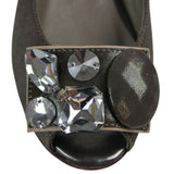 Zasel Crystal Ladies Womens Silver Leather Open Toe Flat Work Dress Casual Shoes