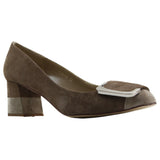 Zasel Hope Ladies Womens Beige Suede Leather Low Heel Casual Dress Shoes