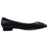 Zasel Lucy Ladies Womens Navy Leather Flat Pointy Flats Work Dress Casual Shoes