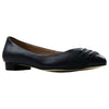 Zasel Lucy Ladies Womens Navy Leather Flat Pointy Flats Work Dress Casual Shoes